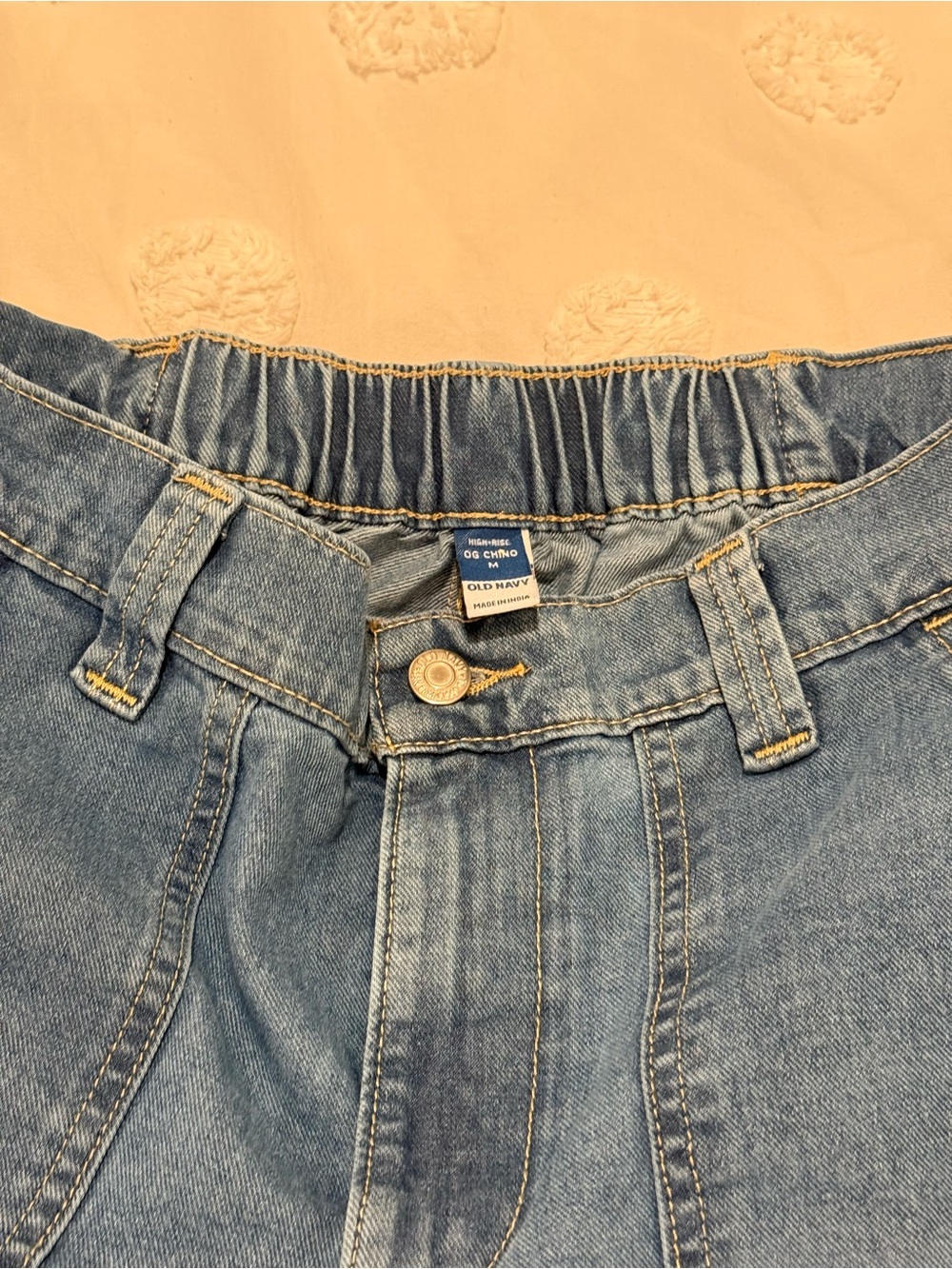 Old Navy Light Blue OG Chino Jeans with Elastic Waist
